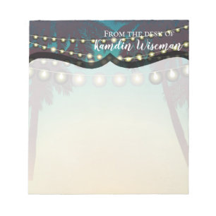 Personalisierter Notepad Beach Sunset Palm Tree St Notizblock