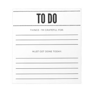 Personalisierter Notepad, Dankesliste, Aufgabenlis Notizblock