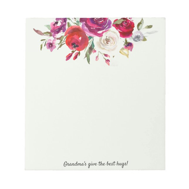 Personalisierter Notepad IHR TEXTgeschenk für Oma Notizblock (Vorderseite)