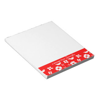 Personalisierter Notepad mit Blume Notizblock