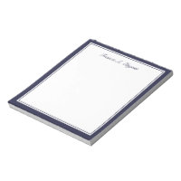 Personalisierter Notizblock an der blauen Grenze