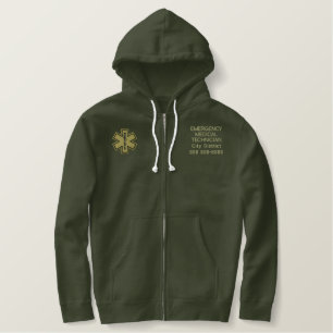 Personalisierter Notmedizinischer Techniker EMT Bestickter Hoodie