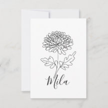 Personalisierter November Chrysanthemum Birth Blum