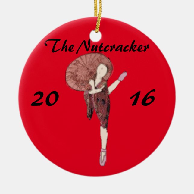 Personalisierter Nussknacker-Verzierungs-Chinese Keramikornament (Vorne)