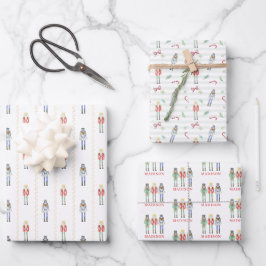 Personalisierter Nussknacker-Weihnachten  Geschenkpapier Set