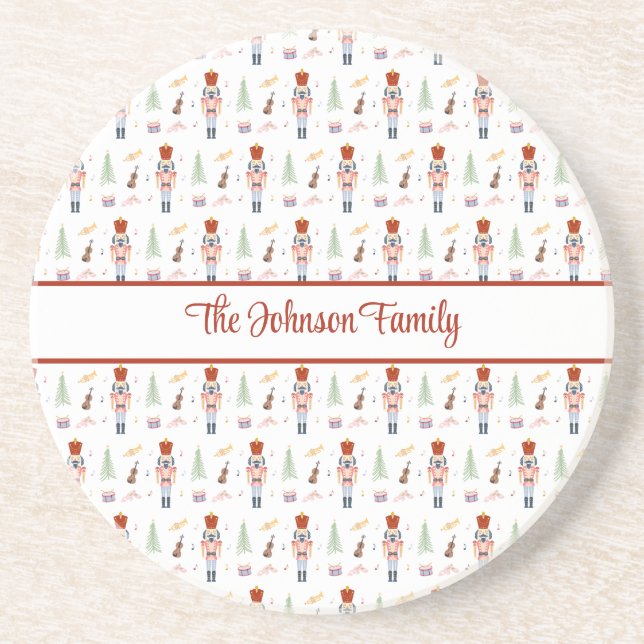 Personalisierter Nutcracker Ballet Music Holiday D Getränkeuntersetzer (Vorne)