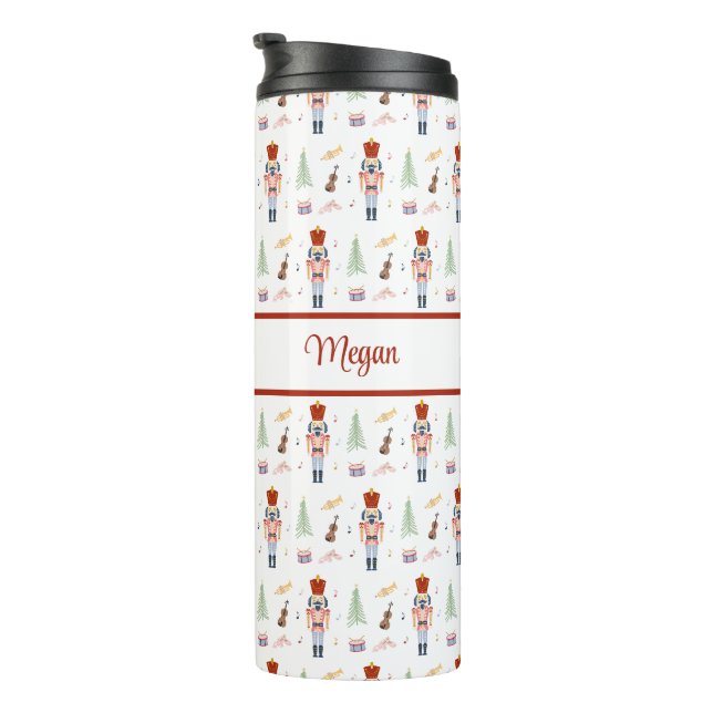 Personalisierter Nutcracker Ballet Music Holiday Thermosbecher (Nach rechts gedreht)