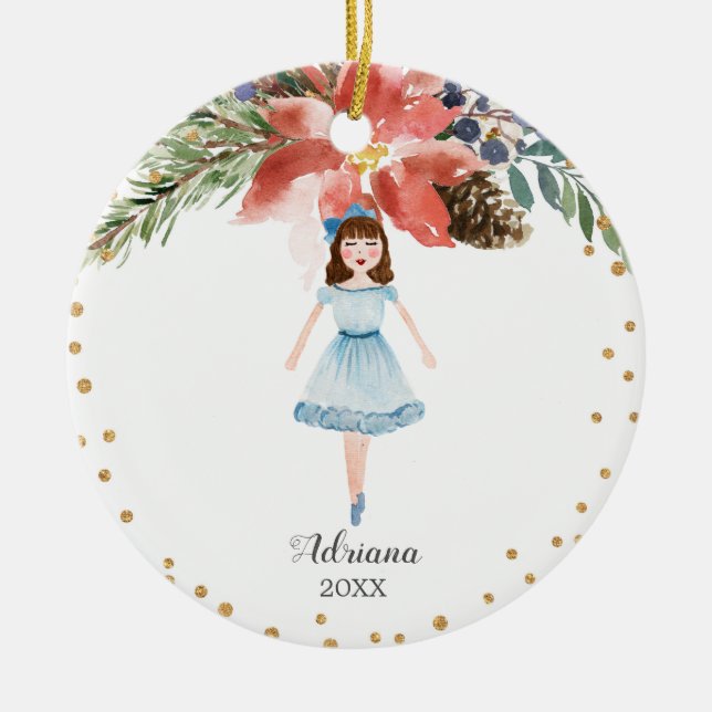 Personalisierter Nutcracker Keramik Ornament (Vorne)