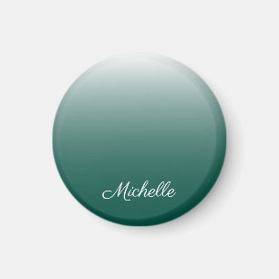 Personalisierter Ober-Farbverlauf grün Magnet