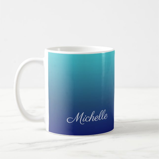 Personalisierter Ober-Farbverlauf Kaffeetasse (Links)