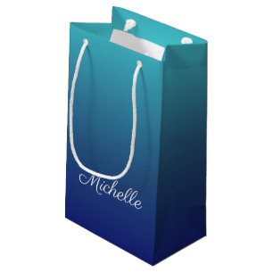 Personalisierter Ober-Farbverlauf Kleine Geschenktüte