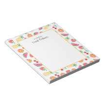 Personalisierter Obstsalat gemustert Notepad