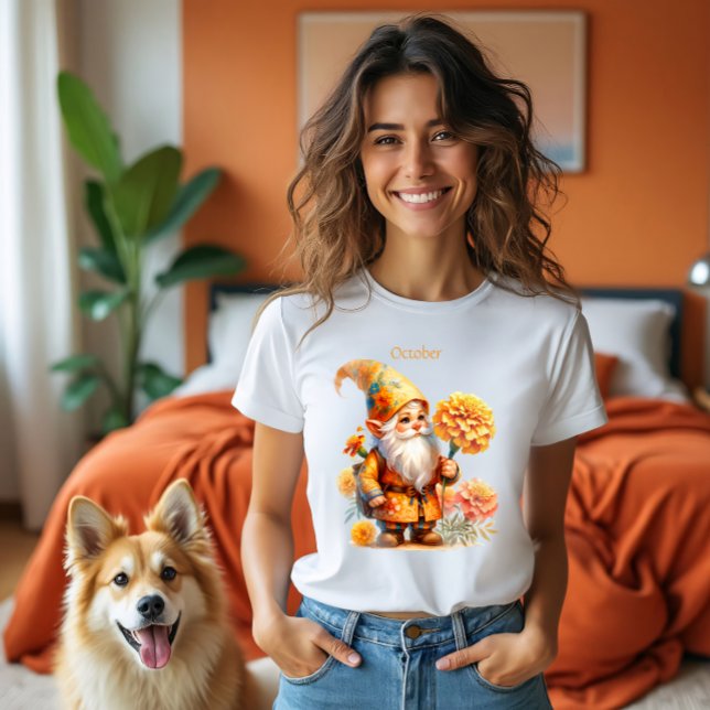 Personalisierter Oktober Geburtshaus Month Garden  Tri-Blend Shirt (Von Creator hochgeladen)