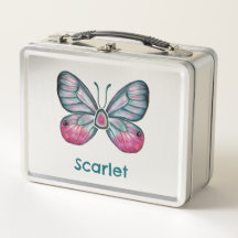 Personalisierter Oktober Pink Glasswing Butterfly 