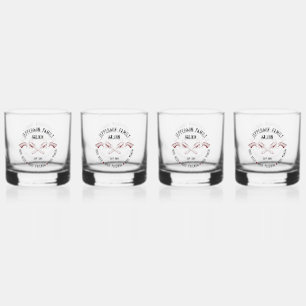Personalisierter Old West Saloon überquerte sechs Whiskyglas