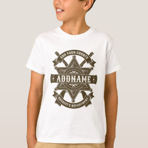 Personalisierter Old West Sheriff Deputy Rifles Ba T-Shirt