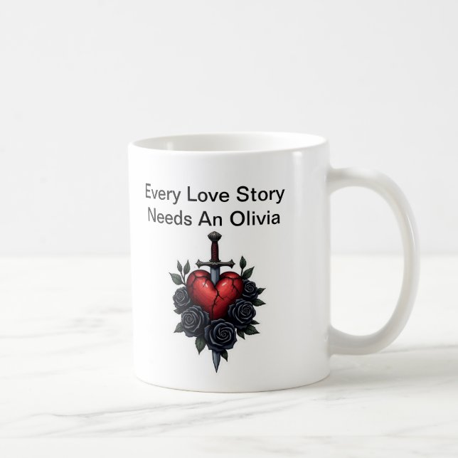 Personalisierter Olivia-Becher – Süßes Geschenk fü Kaffeetasse (Rechts)