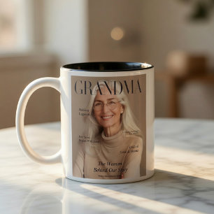 Personalisierter Oma-Foto-Mug Benutzerdefinierte Zweifarbige Tasse