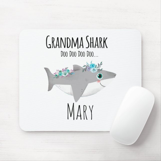 Personalisierter Oma-Hai Doo Doo Doo Mousepad (Mit Mouse)