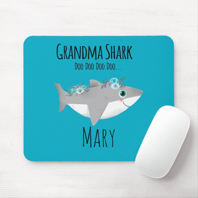 Personalisierter Oma-Hai Doo Doo Doo Mousepad (Mit Mouse)