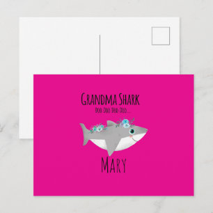 Personalisierter Oma-Hai Doo Doo Doo Postkarte