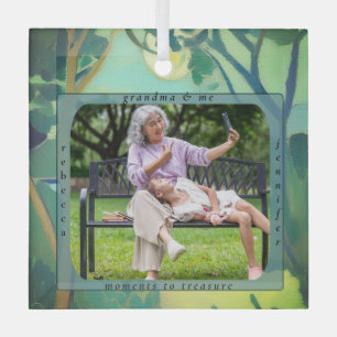 Personalisierter Oma und Ich individueller Foto-Sc Ornament Aus Glas