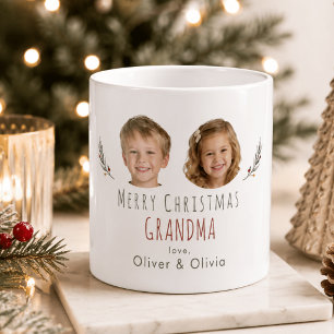 Personalisierter Oma-Weihnachtsgeschenk-Foto-Beche Kaffeetasse