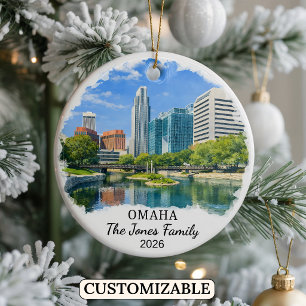 Personalisierter Omaha-Schmuck, Benutzerdefiniert  Keramik Ornament