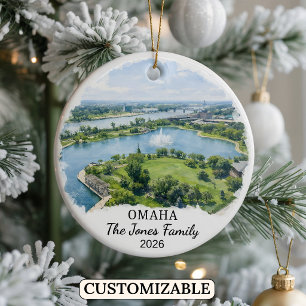 Personalisierter Omaha-Schmuck, Benutzerdefiniert Keramik Ornament