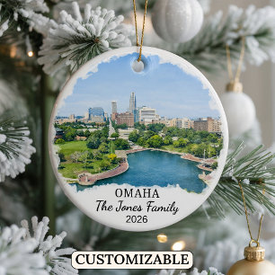 Personalisierter Omaha-Schmuck, Benutzerdefiniert  Keramik Ornament