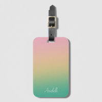 Personalisierter Ombre Gradient Aquamarin Peach Pi