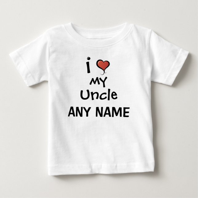 Personalisierter Onkel Love Baby T-shirt (Vorderseite)