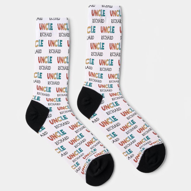 Personalisierter Onkel Retro Geschenk Bester Onkel Socken (Rechts)