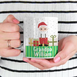Personalisierter Opa Weihnachtsgeschenk Snowy Holi Kaffeetasse