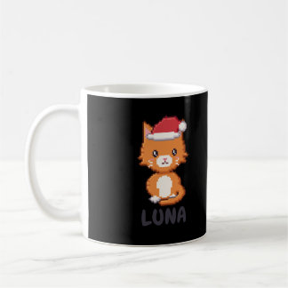 Personalisierter Orange Katze Weihnachtsbecher Kaffeetasse
