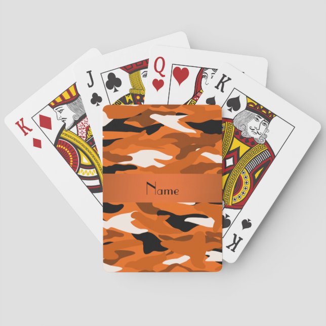 Personalisierter orange spielkarten (Rückseite)