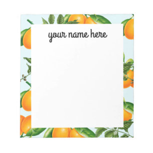 Personalisierter Orangen Notizblock