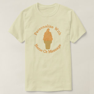 PERSONALISIERTER Orangeneis Creme Cone T - Shirt