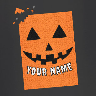 Personalisierter Oranger Kürbis Halloween Dein Nam