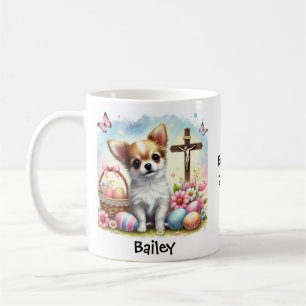 Personalisierter Oster Chihuahua Hund Kaffeetasse