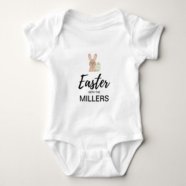 Personalisierter Osteranzug für Kleinkinder Baby Strampler (Vorderseite)