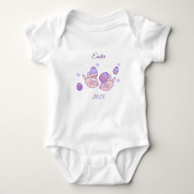 Personalisierter OsterBaby-Bodysuit Baby Strampler (Vorderseite)