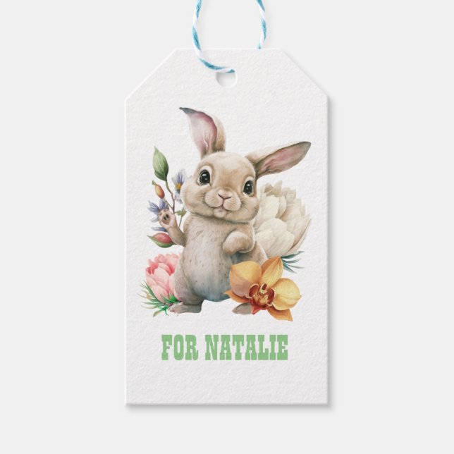 Personalisierter Ostergeschenk-Tag Geschenkanhänger (Vorderseite)
