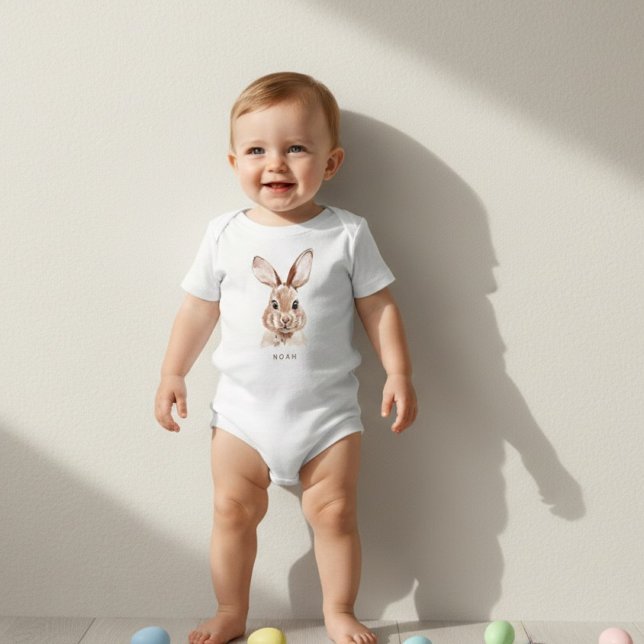 Personalisierter Osterhase | Benutzerdefinierter N Baby T-shirt (Von Creator hochgeladen)