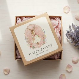Personalisierter Osterhase Custom  Quadratischer Aufkleber