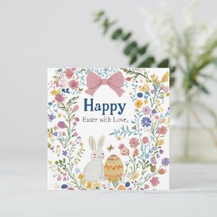 Personalisierter Osterhase, Ei und Kranz Save The Date