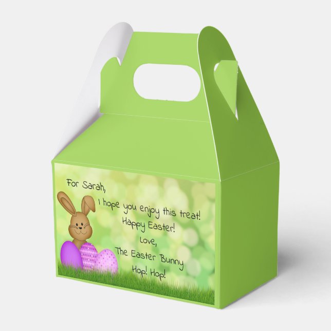 Personalisierter Osterhase für Kinder - Schachtel Geschenkschachtel (Vorderseite)