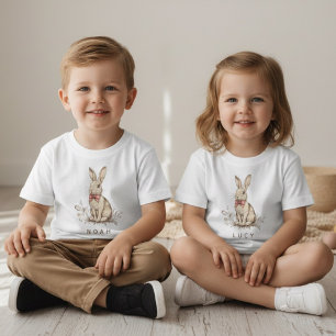Personalisierter Osterhase mit individuellem Namen Baby T-shirt
