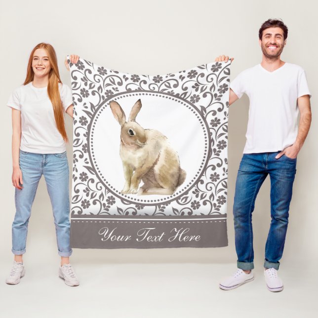 Personalisierter Osterkaninchen-Design Fleecedecke (Beispiel)