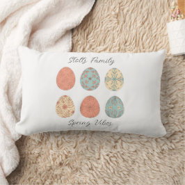 Personalisierter Osterknochenkissen - Pastell flor Lendenkissen